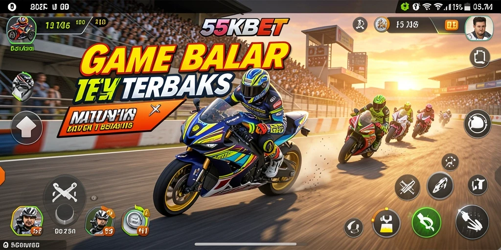 Tampilan menegangkan dari balapan motor di 55KBET.