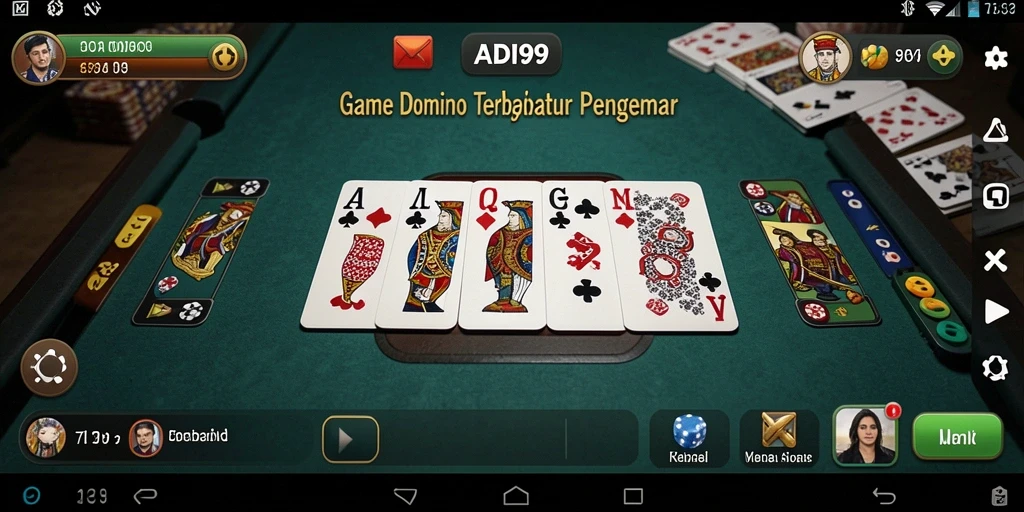 Tampilan gameplay seru pada game Domino ADI99.