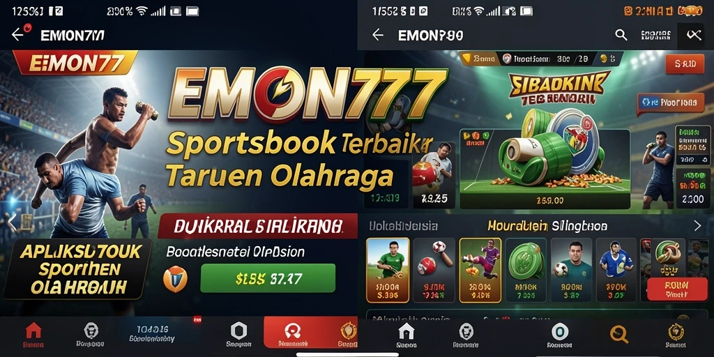 Tampilan menarik dari gameplay Sportsbook EMON77 yang mendebarkan.