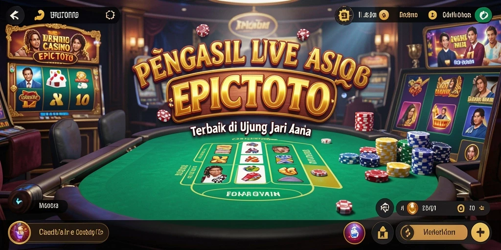 Screenshot EPICTOTO menampilkan gameplay Live Casino yang seru.