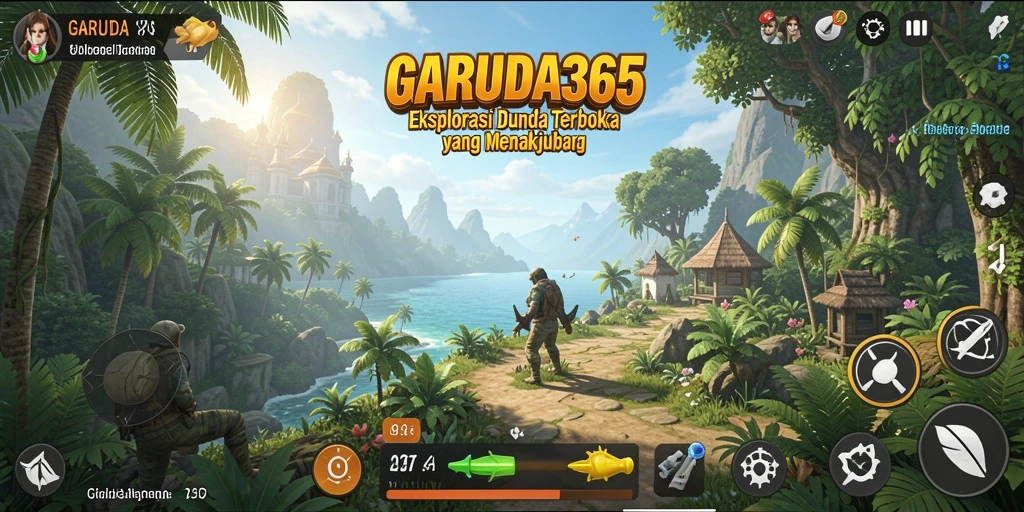 Tampilan gameplay Open World yang memukau dalam GARUDA365.