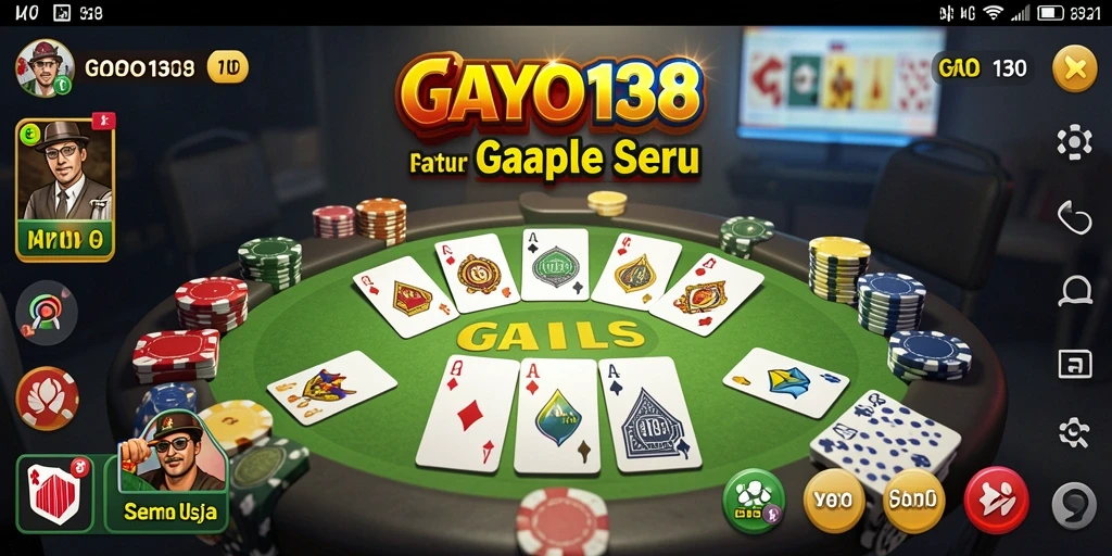 Screenshot gameplay GAYO138 menunjukkan aksi seru bermain Gaple.