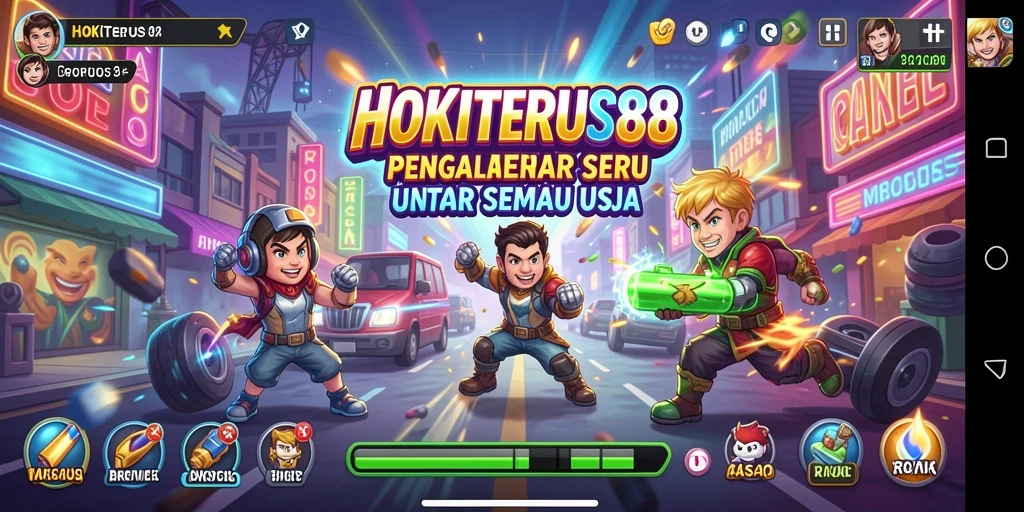 Screenshot gameplay HOKITERUS88 yang menunjukkan aksi seru di level baru.