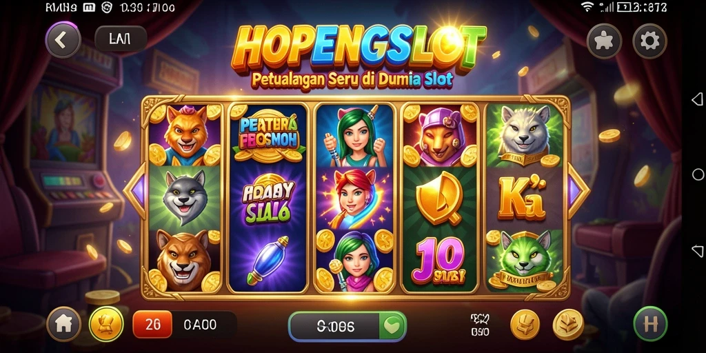 Screenshot gameplay HOPENGSLOT menampilkan petualangan seru di lingkungan yang mendebarkan.
