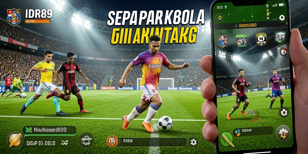 Screenshot game IDR89 menampilkan momen aksi sepak bola yang mendebarkan.