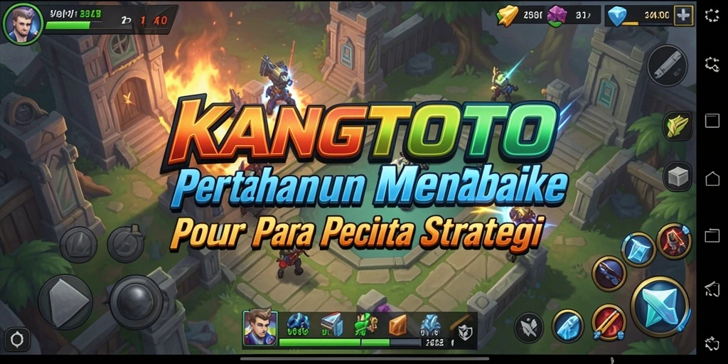 Tampilan gameplay KANGTOTO yang menegangkan dalam mode Tower Defense.