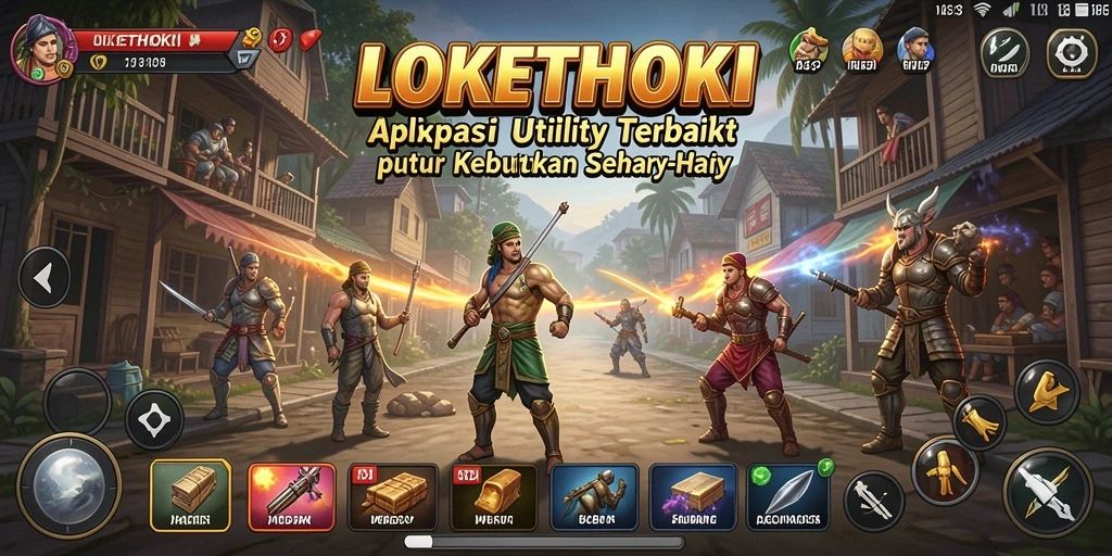 Screenshot utama LOKETHOKI menampilkan antarmuka pengguna yang ramah dan fungsional.