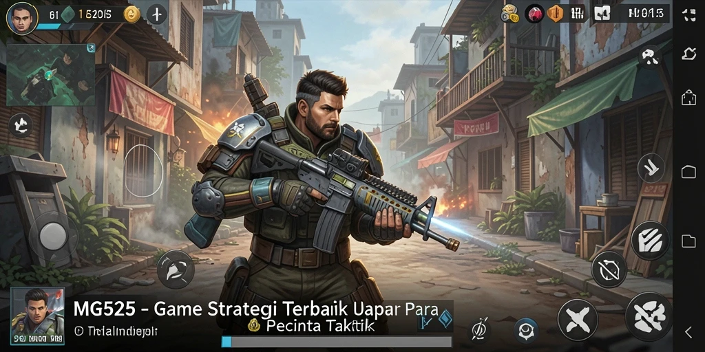 Tampilkan gameplay MG525 yang penuh strategi dan taktik.