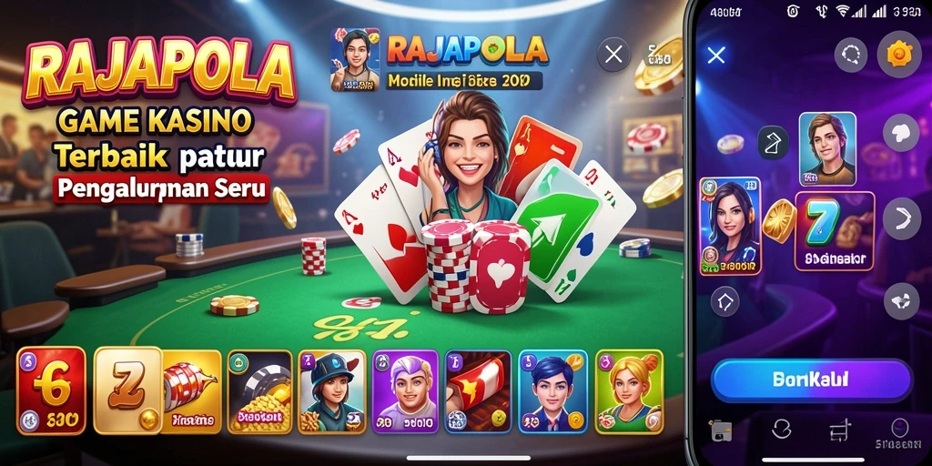 Screenshot utama RAJAPOLA menampilkan momen seru gameplay Kasino.