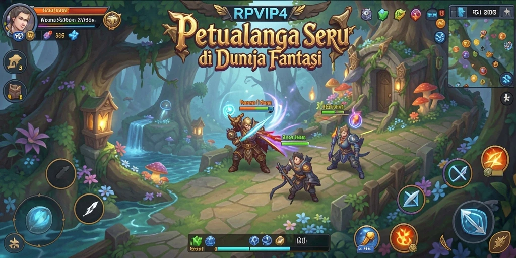 Tampilan gameplay RPVIP4 yang mendebarkan dan penuh warna.