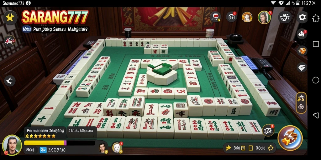 Tampilan gameplay Mahjong yang mengasyikkan di SARANG777.