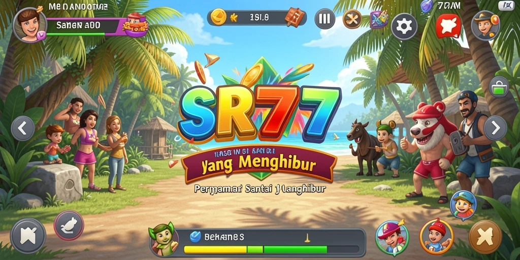 Tampilan gameplay SR777 yang penuh warna dan menyenangkan.
