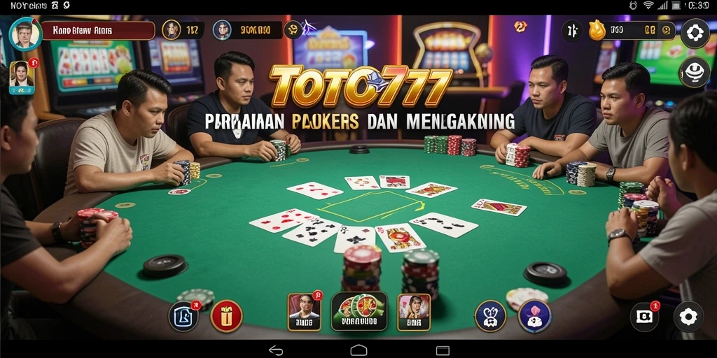 Tampilan seru gameplay Poker di TOTO777.