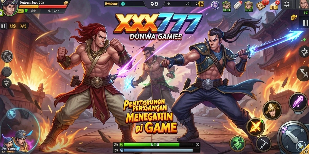 Screenshot gameplay <strong>XXX777</strong> menampilkan aksi pertarungan yang dramatis dan dinamis.